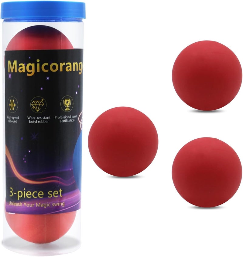 Magicorange 3 Pack Racquetball Multi Colored Racquetballs High Bounce Rubber Racquetballs - Image 1